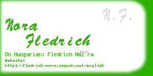 nora fledrich business card